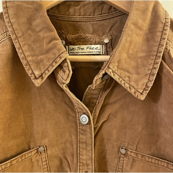 NEW Free People Baby Cord Button Down Shirt - Picture 13 of 16